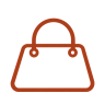 Warm Brown Handbag Outline Icon